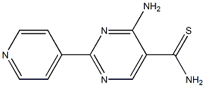 4-amino-2-(4-pyridyl)pyrimidine-5-carbothioamide 结构式