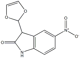 3-(1',3'-dioxolynyl)-5-nitro-1,3-dihydro-2H-indol-2-one Structure