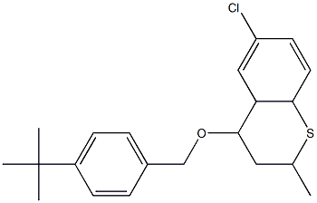 4-{[4-(tert-butyl)benzyl]oxy}-6-chloro-2-methyl-3,4,4a,8a-tetrahydro-2H-thiochromene Structure