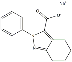 sodium 2-phenyl-4,5,6,7-tetrahydro-2H-indazole-3-carboxylate Struktur