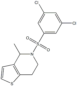 5-[(3,5-dichlorophenyl)sulfonyl]-4-methyl-4,5,6,7-tetrahydrothieno[3,2-c]pyridine,,结构式