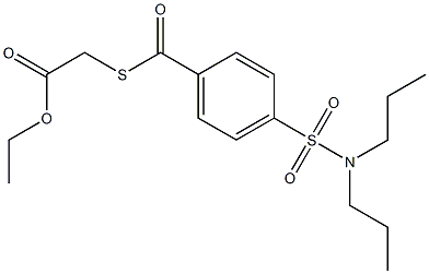 ethyl 2-({4-[(dipropylamino)sulfonyl]benzoyl}thio)acetate Structure