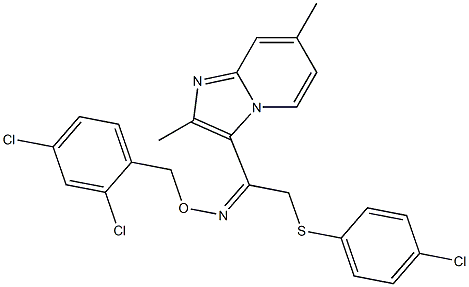 2-[(4-chlorophenyl)sulfanyl]-1-(2,7-dimethylimidazo[1,2-a]pyridin-3-yl)-1-ethanone O-(2,4-dichlorobenzyl)oxime|