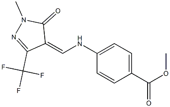 methyl 4-({[1-methyl-5-oxo-3-(trifluoromethyl)-1,5-dihydro-4H-pyrazol-4-yliden]methyl}amino)benzenecarboxylate