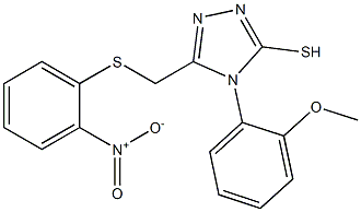  4-(2-methoxyphenyl)-5-{[(2-nitrophenyl)thio]methyl}-4H-1,2,4-triazole-3-thiol