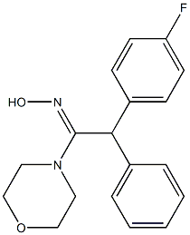 2-(4-fluorophenyl)-1-morpholino-2-phenylethan-1-one oxime 化学構造式