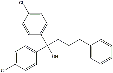 1,1-di(4-chlorophenyl)-4-phenylbutan-1-ol,,结构式
