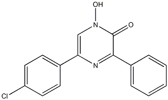 5-(4-chlorophenyl)-1-hydroxy-3-phenyl-2(1H)-pyrazinone 结构式