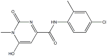 N-(4-chloro-2-methylphenyl)-6-hydroxy-1-methyl-2-oxo-1,2-dihydro-4-pyrimidinecarboxamide Structure