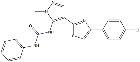 N-{4-[4-(4-chlorophenyl)-1,3-thiazol-2-yl]-1-methyl-1H-pyrazol-5-yl}-N'-phenylurea