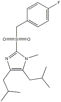4,5-diisobutyl-1-methyl-1H-imidazol-2-yl 4-fluorobenzyl sulfone,,结构式
