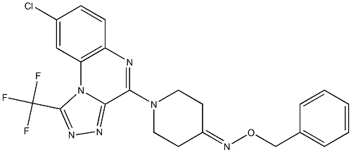 1-[8-chloro-1-(trifluoromethyl)[1,2,4]triazolo[4,3-a]quinoxalin-4-yl]tetrahydro-4(1H)-pyridinone O-benzyloxime