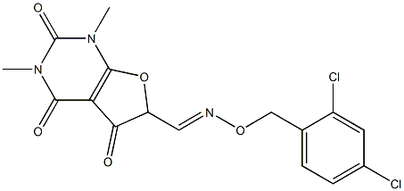 1,3-dimethyl-2,4,5-trioxo-1,2,3,4,5,6-hexahydrofuro[2,3-d]pyrimidine-6-carbaldehyde O-(2,4-dichlorobenzyl)oxime