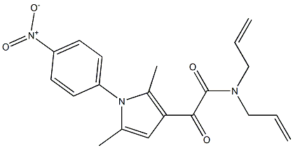N,N-diallyl-2-[2,5-dimethyl-1-(4-nitrophenyl)-1H-pyrrol-3-yl]-2-oxoacetamide Structure