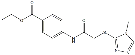 ethyl 4-({2-[(4-methyl-4H-1,2,4-triazol-3-yl)thio]acetyl}amino)benzoate Struktur