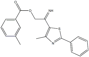 4-methyl-5-{[(3-methylbenzoyl)oxy]ethanimidoyl}-2-phenyl-1,3-thiazole Structure