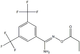O1-propionyl-3,5-di(trifluoromethyl)benzene-1-carbohydroximamide Structure