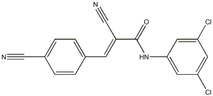 N1-(3,5-dichlorophenyl)-2-cyano-3-(4-cyanophenyl)acrylamide Structure