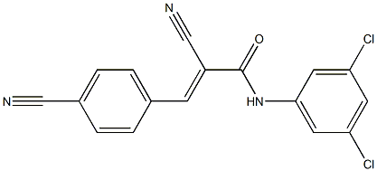 N1-(3,5-dichlorophenyl)-2-cyano-3-(4-cyanophenyl)acrylamide 结构式