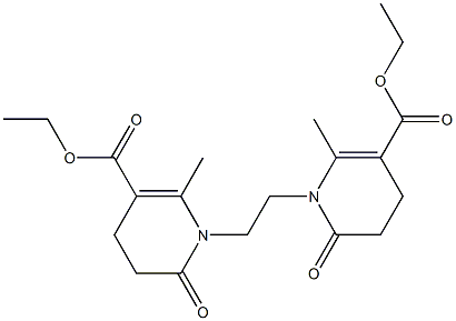 ethyl 1-{2-[5-(ethoxycarbonyl)-6-methyl-2-oxo-3,4-dihydro-1(2H)-pyridinyl]ethyl}-2-methyl-6-oxo-1,4,5,6-tetrahydro-3-pyridinecarboxylate 化学構造式