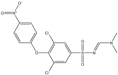 N1-[(dimethylamino)methylidene]-3,5-dichloro-4-(4-nitrophenoxy)benzene-1-sulfonamide Struktur