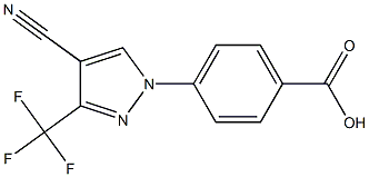 4-[4-cyano-3-(trifluoromethyl)-1H-pyrazol-1-yl]benzenecarboxylic acid 结构式