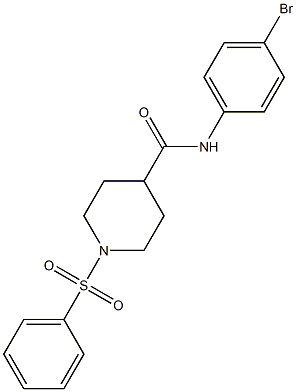 N-(4-bromophenyl)-1-(phenylsulfonyl)-4-piperidinecarboxamide Structure