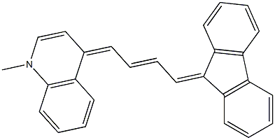 4-[4-(9H-fluoren-9-yliden)but-2-enylidene]-1-methyl-1,4-dihydroquinoline,,结构式
