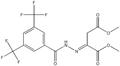 dimethyl 2-{2-[3,5-di(trifluoromethyl)benzoyl]hydrazono}succinate Structure