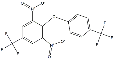 1,3-ジニトロ-2-[4-(トリフルオロメチル)フェノキシ]-5-(トリフルオロメチル)ベンゼン 化学構造式