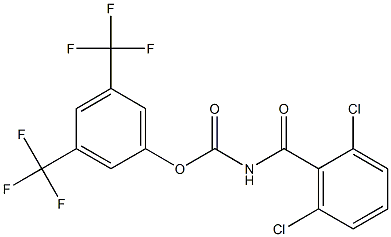 3,5-di(trifluoromethyl)phenyl N-(2,6-dichlorobenzoyl)carbamate,,结构式