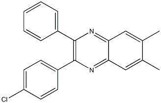 2-(4-chlorophenyl)-6,7-dimethyl-3-phenylquinoxaline 结构式
