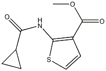 methyl 2-[(cyclopropylcarbonyl)amino]thiophene-3-carboxylate Struktur