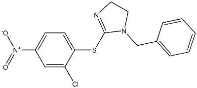 1-benzyl-2-[(2-chloro-4-nitrophenyl)thio]-4,5-dihydro-1H-imidazole 化学構造式