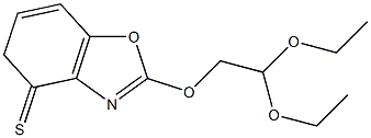 2-(Thiobenzoxazol-2-yloxy)acetaldehyde diethylacetal, tech.,,结构式