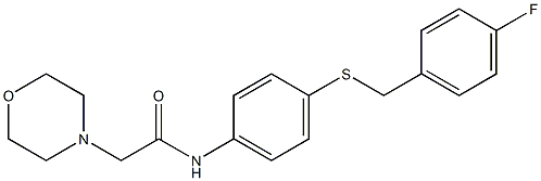  N-{4-[(4-fluorobenzyl)sulfanyl]phenyl}-2-morpholinoacetamide