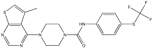 N1-{4-[(trifluoromethyl)thio]phenyl}-4-(5-methylthieno[2,3-d]pyrimidin-4-yl)piperazine-1-carboxamide