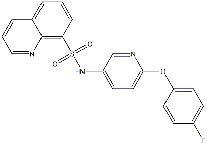 N8-[6-(4-fluorophenoxy)-3-pyridyl]quinoline-8-sulfonamide 化学構造式