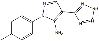 1-(4-methylphenyl)-4-(2H-1,2,3,4-tetraazol-5-yl)-1H-pyrazol-5-amine,,结构式