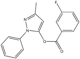  3-methyl-1-phenyl-1H-pyrazol-5-yl 3-fluorobenzoate