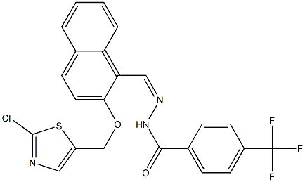 N'-((Z)-{2-[(2-chloro-1,3-thiazol-5-yl)methoxy]-1-naphthyl}methylidene)-4-(trifluoromethyl)benzenecarbohydrazide