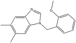 1-(2-methoxybenzyl)-5,6-dimethyl-1H-benzimidazole 化学構造式