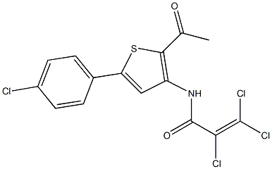 N1-[2-acetyl-5-(4-chlorophenyl)-3-thienyl]-2,3,3-trichloroacrylamide Structure