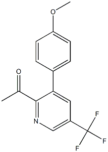 1-[3-(4-methoxyphenyl)-5-(trifluoromethyl)-2-pyridinyl]-1-ethanone Structure