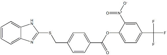  2-nitro-4-(trifluoromethyl)phenyl 4-[(1H-benzo[d]imidazol-2-ylthio)methyl]benzoate