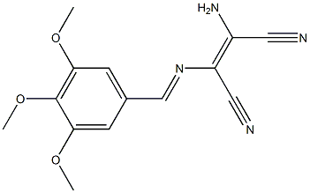 (Z)-2-amino-3-{[(E)-(3,4,5-trimethoxyphenyl)methylidene]amino}-2-butenedinitrile 化学構造式