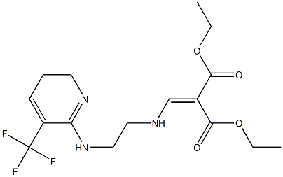 diethyl 2-{[(2-{[3-(trifluoromethyl)-2-pyridinyl]amino}ethyl)amino]methylene}malonate 化学構造式