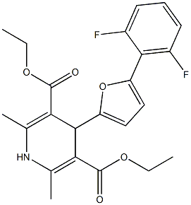 diethyl 4-[5-(2,6-difluorophenyl)-2-furyl]-2,6-dimethyl-1,4-dihydropyridine-3,5-dicarboxylate