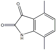 4,7-dimethyl-1H-indole-2,3-dione,,结构式