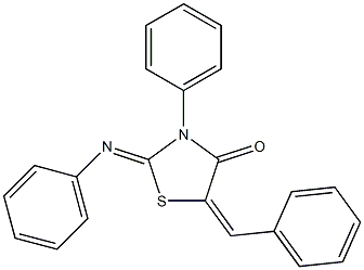 5-benzylidene-3-phenyl-2-(phenylimino)-1,3-thiazolan-4-one Structure